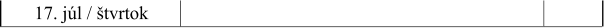 17. jl / tvrtok